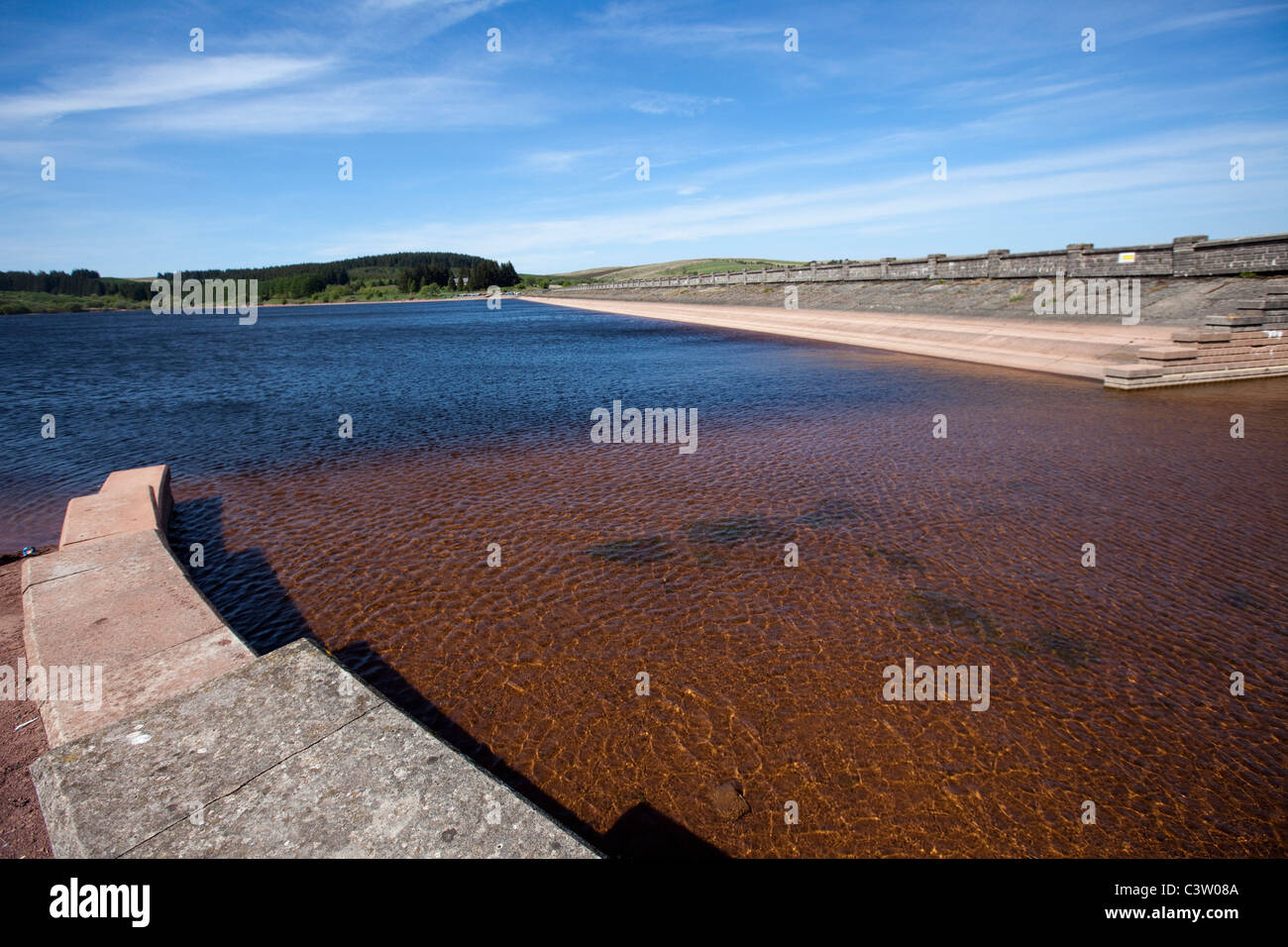 Usk serbatoio , superiore Ust valle, Brecon Beacons Carmarthenshire Wales UK 118048 Brecon-Canal Foto Stock