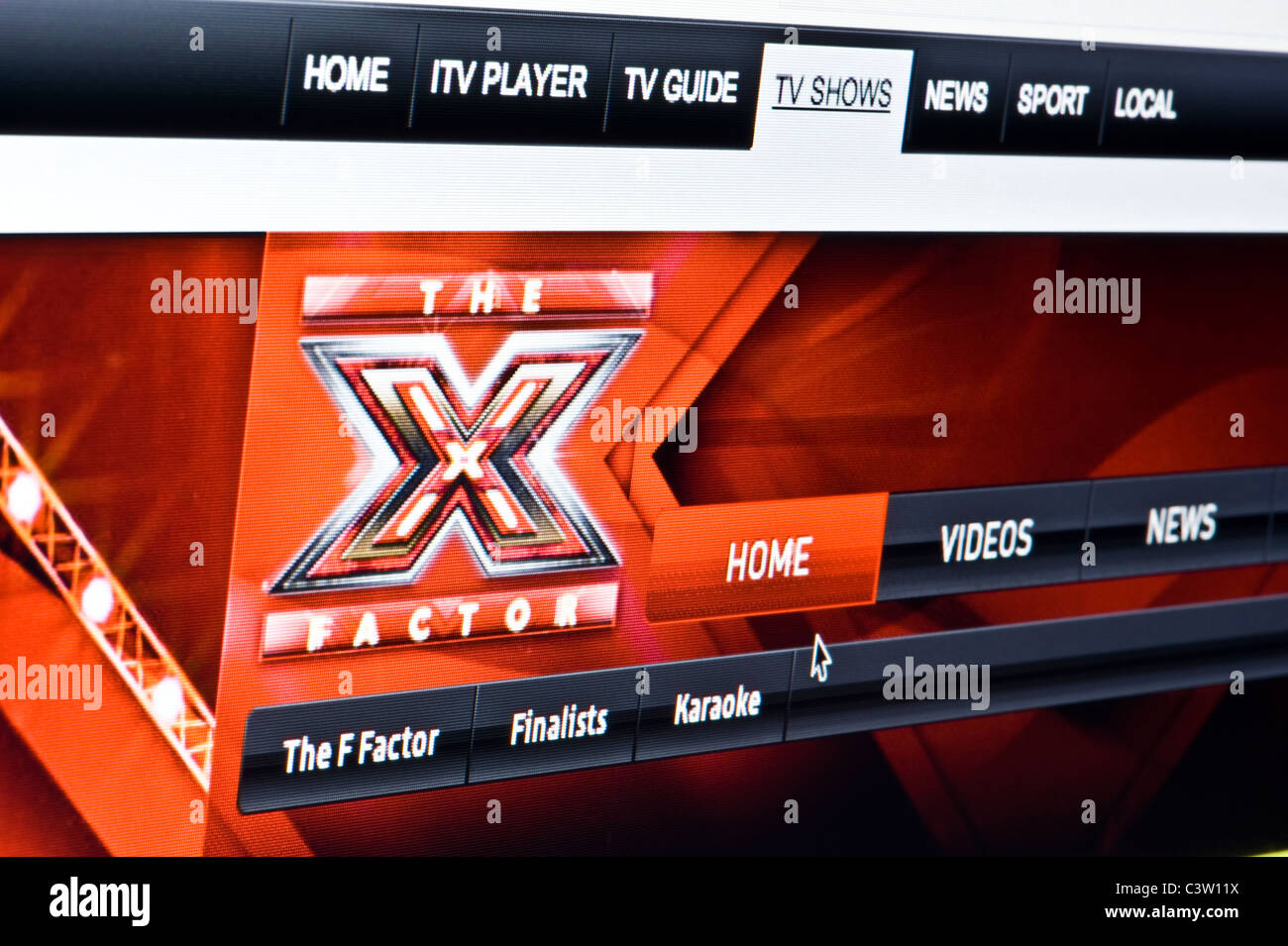 Close up x fattore logo come visto sul suo sito web. (Solo uso editoriale: -print, TV, e-book e Redazione sito web). Foto Stock