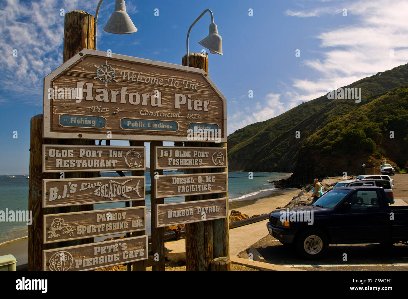 Hanford Pier, Porto San Luis, San Luis Obispo County, California Foto Stock