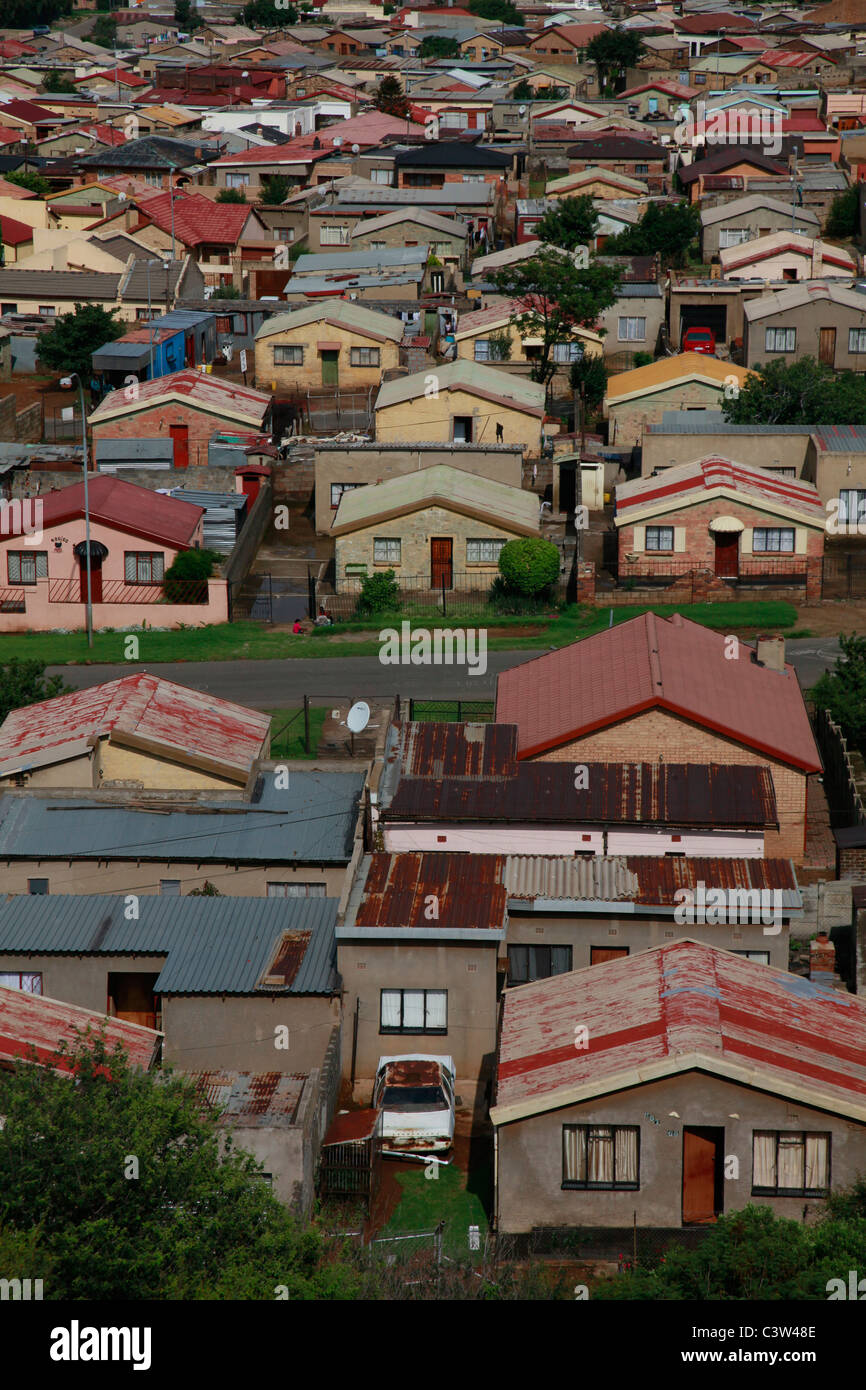 Soweto alloggiamento, Sud Africa. Foto di Zute Lightfoot. 0027 (0) 715957313 www.lightfootphoto.com Foto Stock
