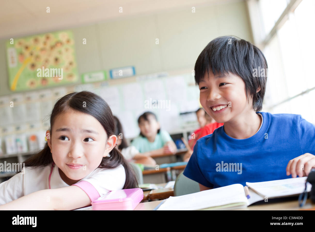 Gli allievi in aula Foto Stock