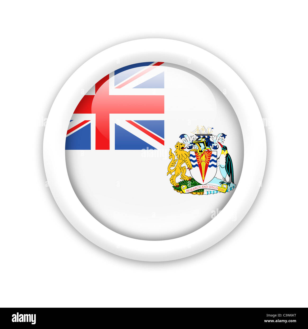 Bandiera del territorio antartico britannico Foto Stock