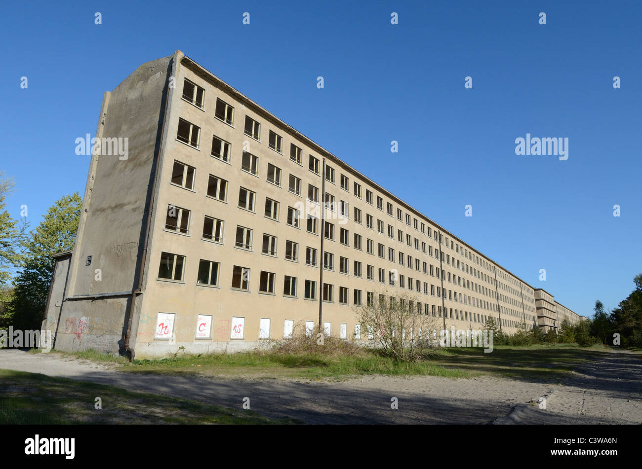 Prora era nazista resort per vacanze isola di Rügen, Germania Foto Stock