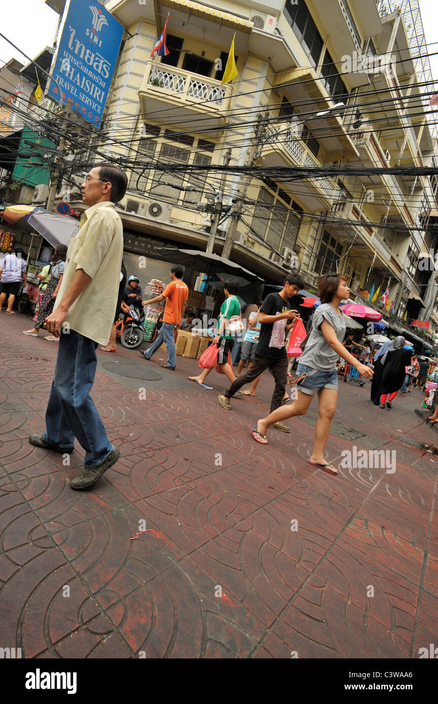 Thai popolo cinese , vivere quotidiano, scene di strada , chinatown , bangkok, Thailandia Foto Stock