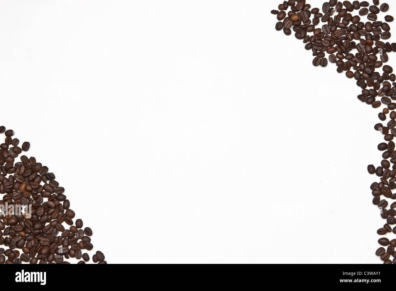 I chicchi di caffè come un quadro di riferimento per il proprio testo Foto Stock