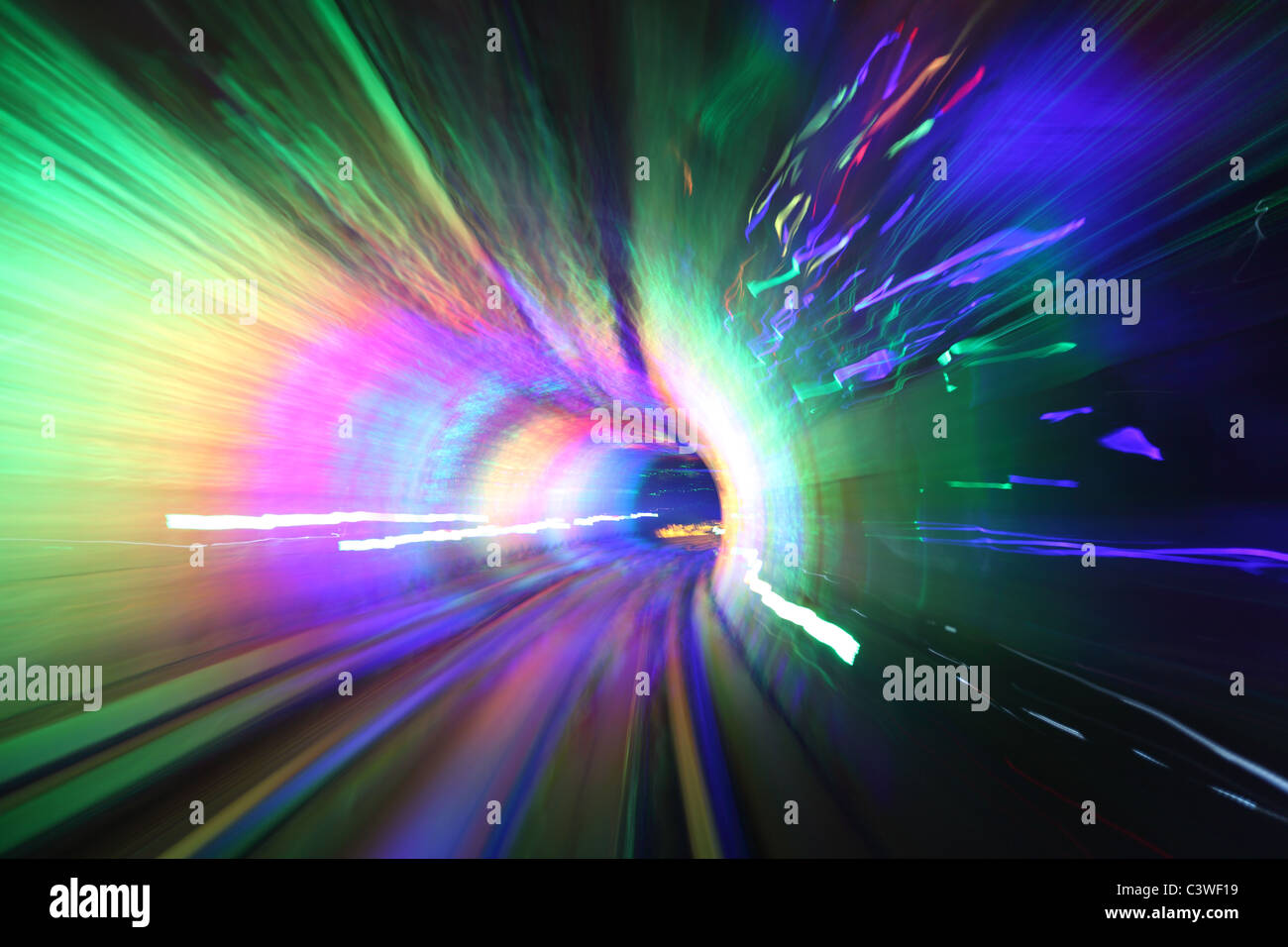 Sfondo astratto spumanti onde di luce Foto Stock