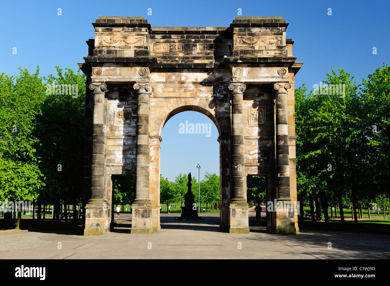 McLennan Arch, Ingresso Ovest al verde di Glasgow, Scozia Foto Stock