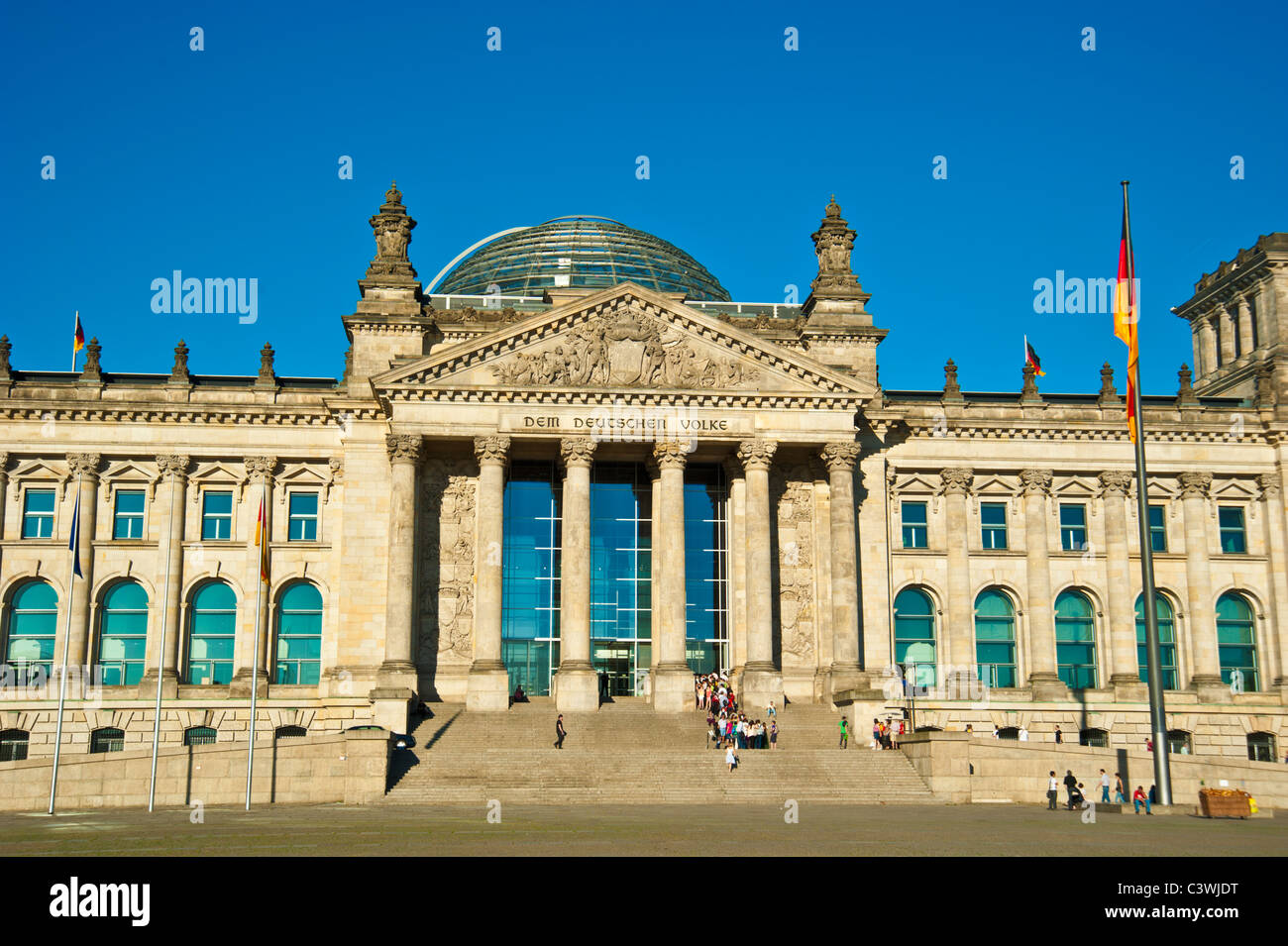 Il Reichstag, il parlamento tedesco a Berlino, Germania Foto Stock
