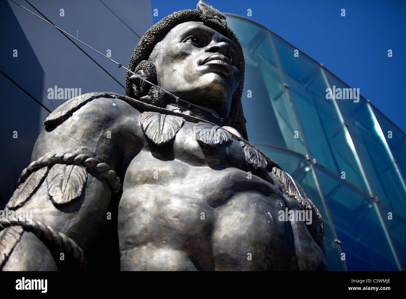 Shaka Zulu statua, Camden Lock, Londra, Inghilterra, Regno Unito. Foto Stock