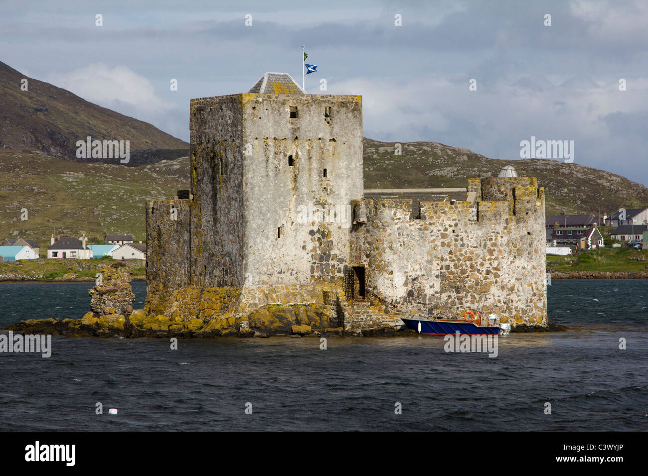 Isle of Barra kisimul castello isola barra castlebay Clan MacNeilwestern Isole Scozia UK GB Foto Stock