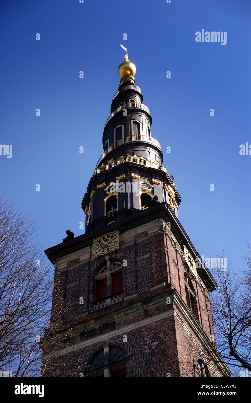 Vor Frelsers kirke chiesa del nostro Salvatore, Copenhagen, Danimarca Foto Stock