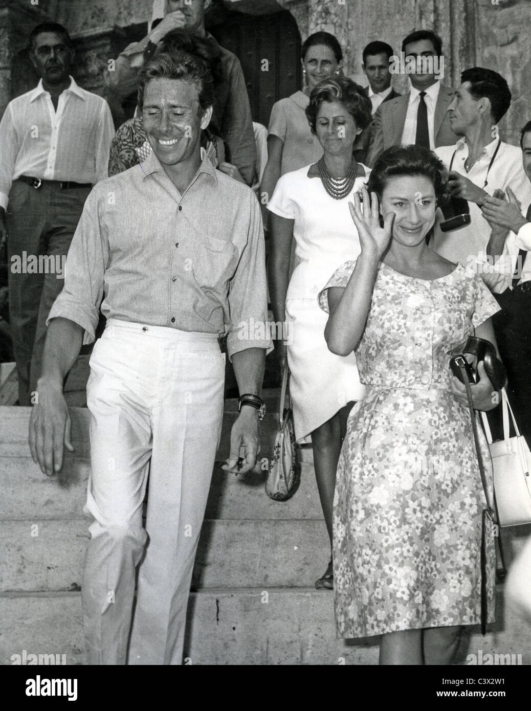 La principessa Margaret e Anthony Armstrong-Jones a Venezia nel mese di agosto 1964 Foto Stock