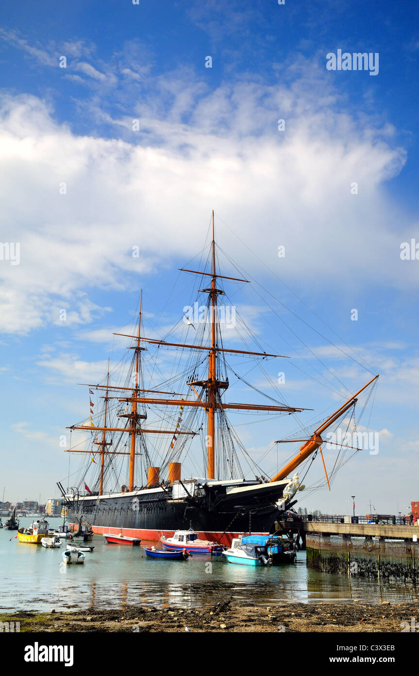 HMS Warrior a Portsmouth Historic Dockyard Foto Stock