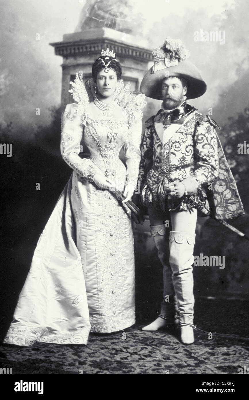 Re Giorgio V e la regina Mary, Foto ritratto Lafayette Studios. Londra, Inghilterra, 1897 Foto Stock