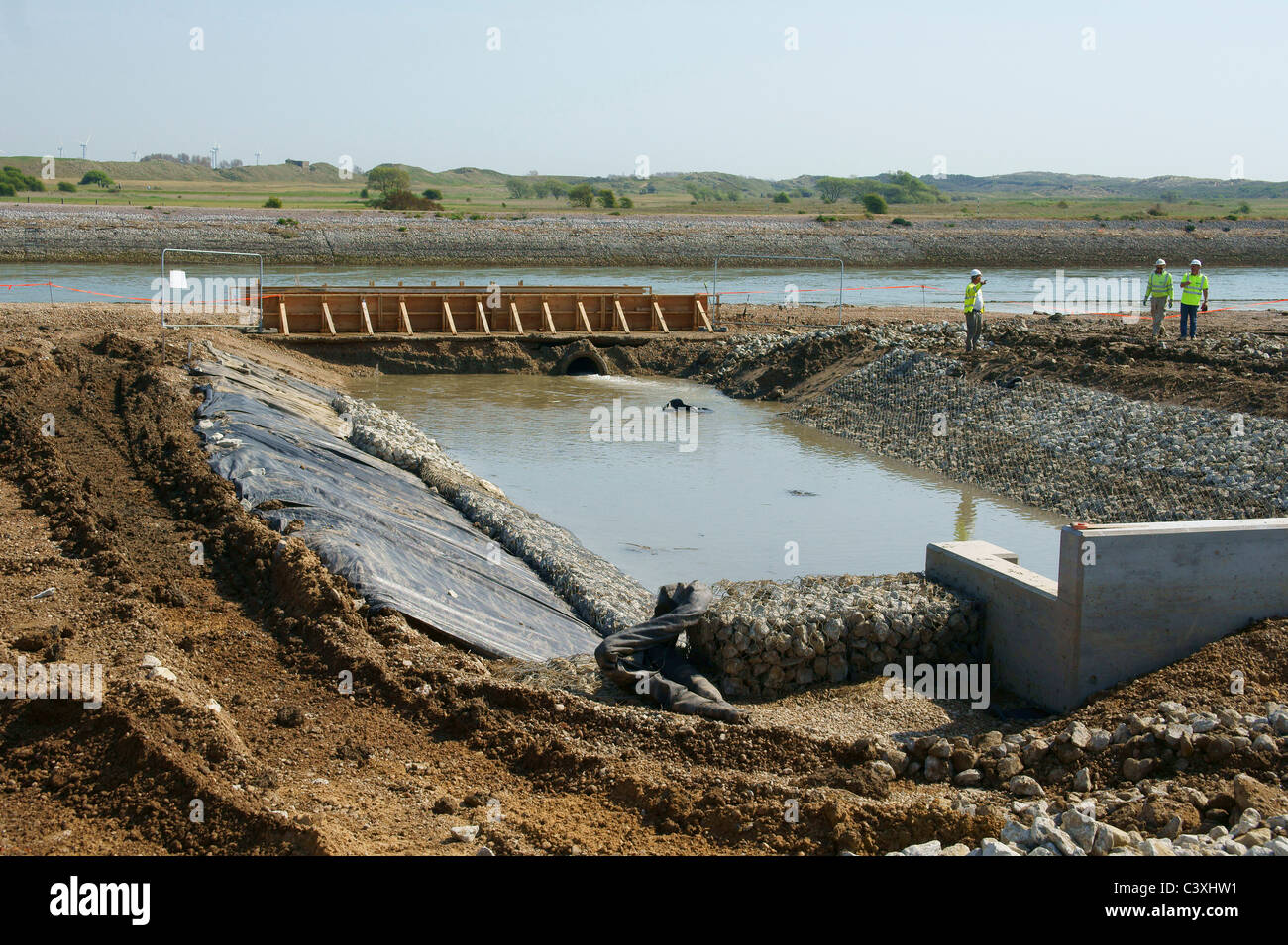 Conservazione a Rye Harbour Foto Stock