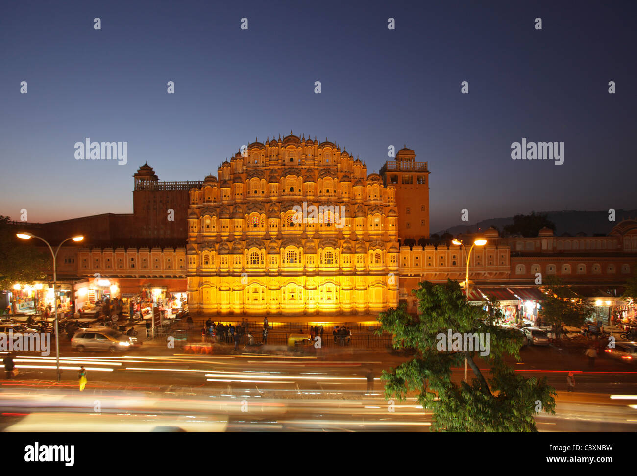 Hawa Mahal, sa anche come il palazzo dei venti, Jaipur, India Foto Stock