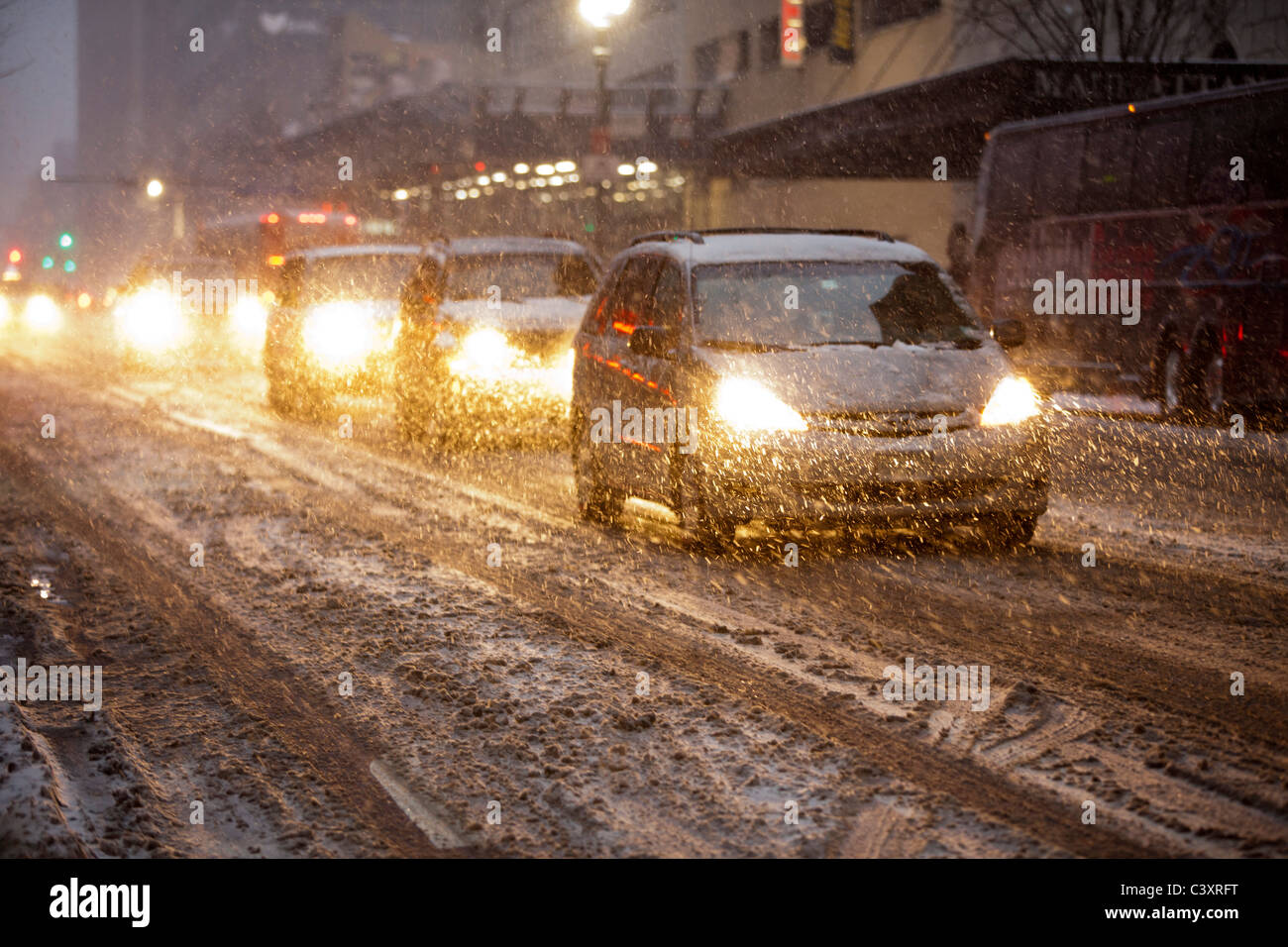 Blizzard New York City 2010 Foto Stock
