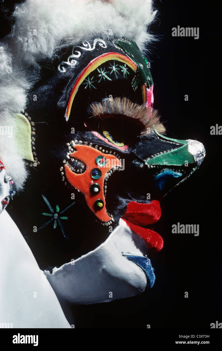 Boliviano per maschere di Carnevale. La Paz in Bolivia. Foto Stock
