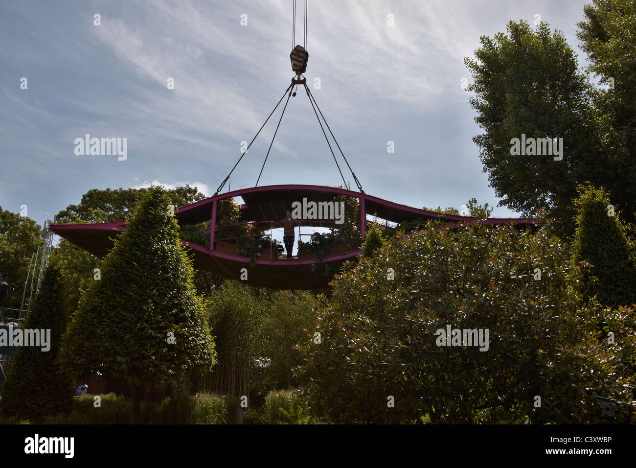 Un giardino sfoggiato pod, parte dell'Irish Sky Garden, a 2011 RHS Chelsea Flower Show. Foto Stock