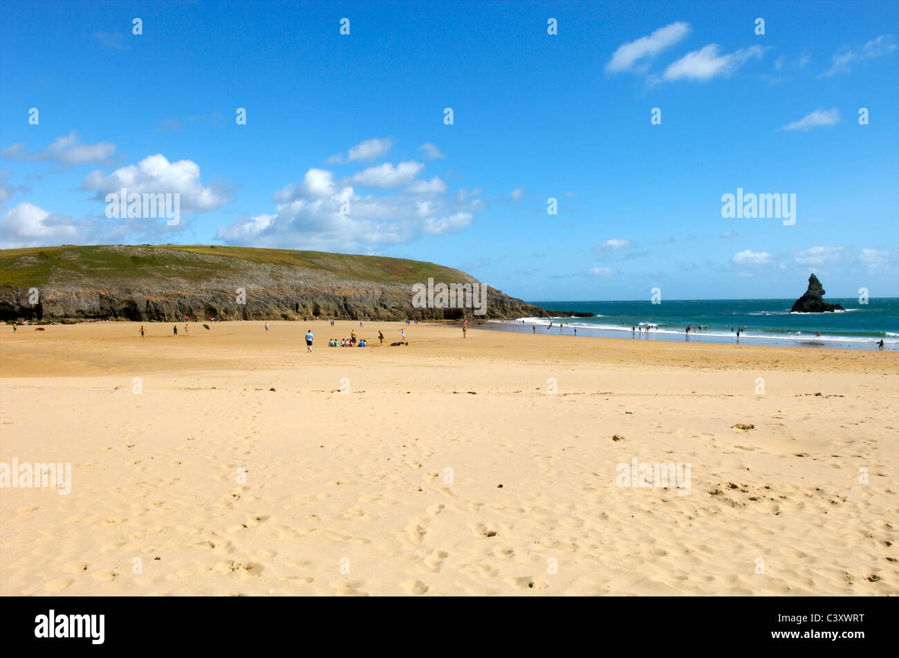 Ampia Haven South Beach, Pembrokeshire, Galles Foto Stock