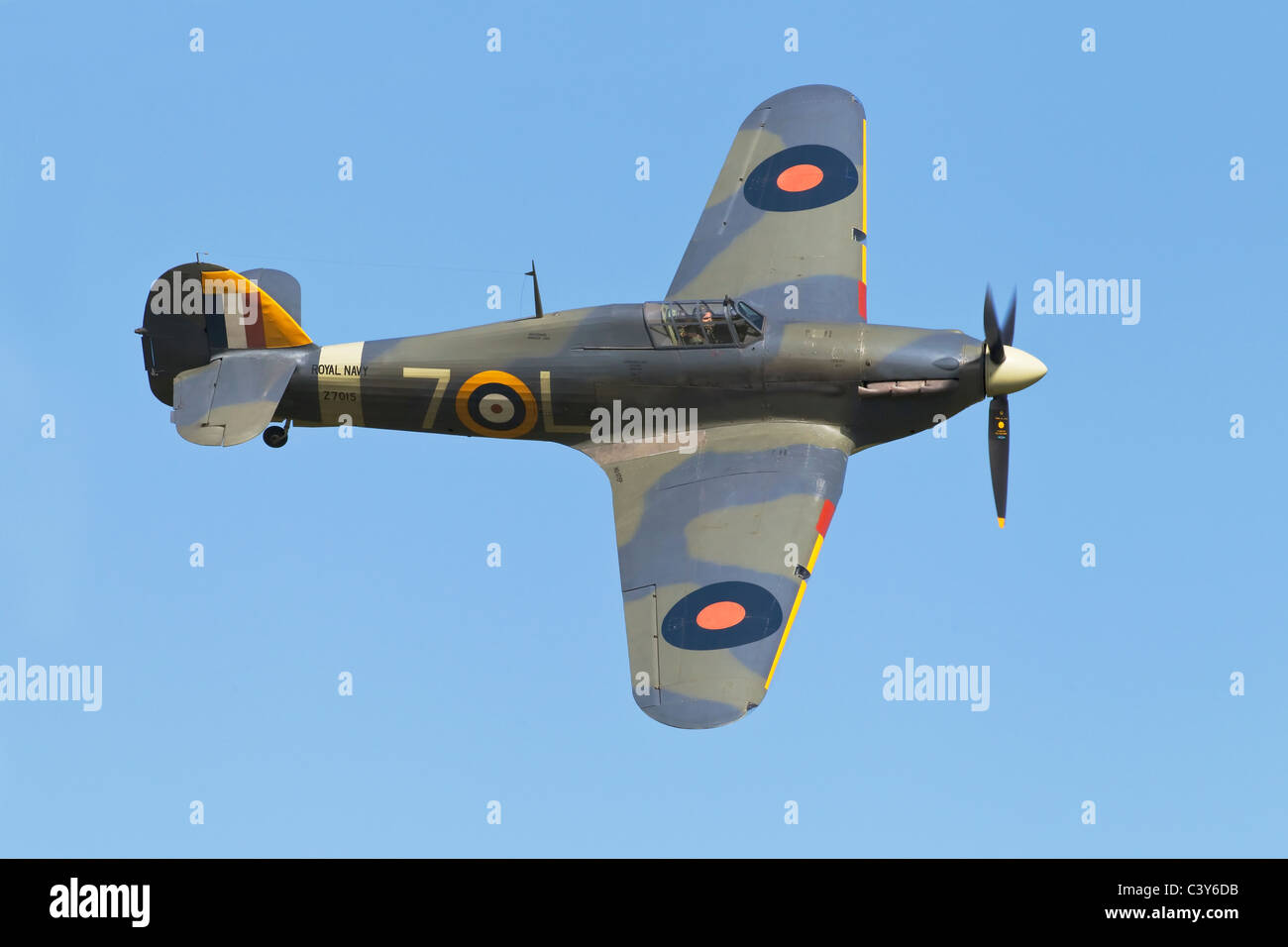 Un classico veterano WW2 fighter - Il mare Hawker Hurricane della Royal Navy Foto Stock