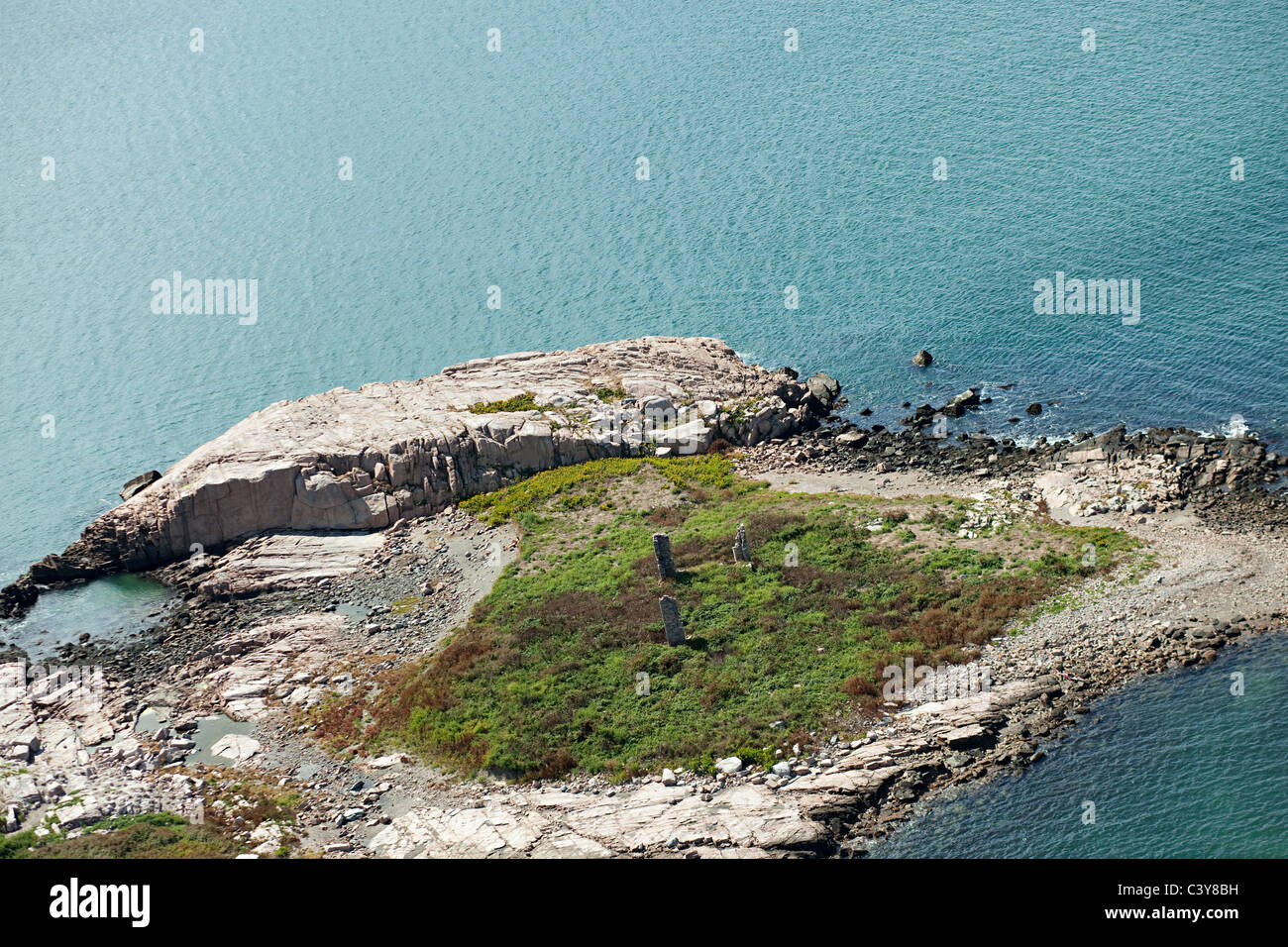 Coste rocciose, Newport County, Rhode Island, STATI UNITI D'AMERICA Foto Stock