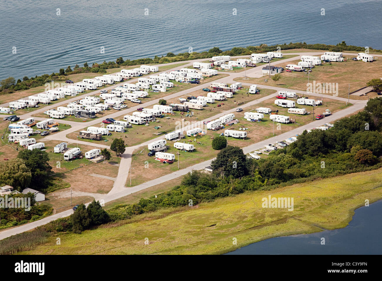 Parco del rimorchio, Newport County, Rhode Island, STATI UNITI D'AMERICA Foto Stock