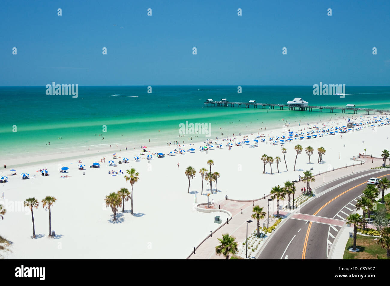 Scena di spiaggia, Clearwater, Florida Foto Stock