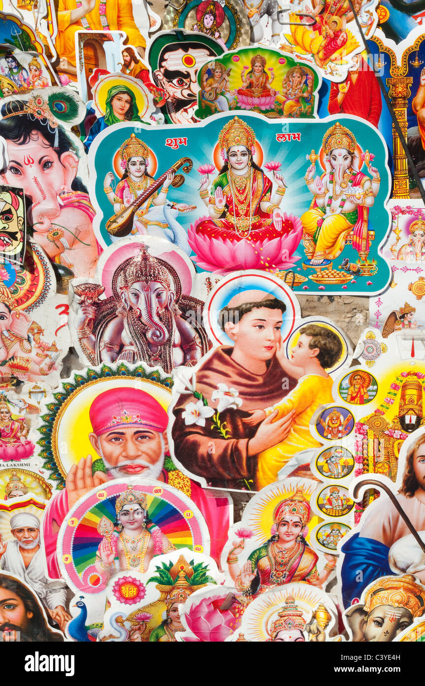 Colorato di natura religiosa e spirituale cartoline Foto Stock