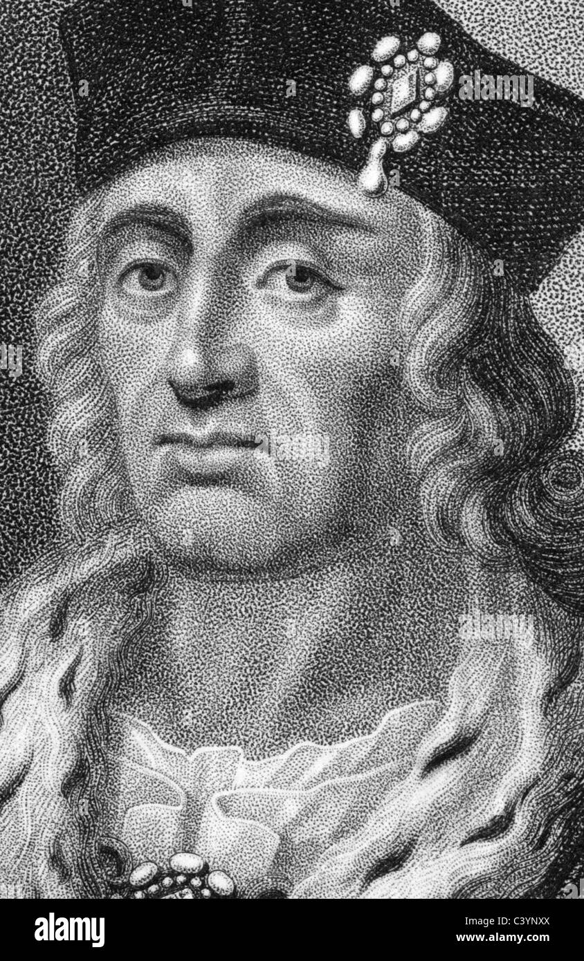 Enrico VII (1457-1509) su incisione dal 1799. Re di Inghilterra e signore di Irlanda nel corso del 1485-1509. Incisi da J.Chapman. Foto Stock