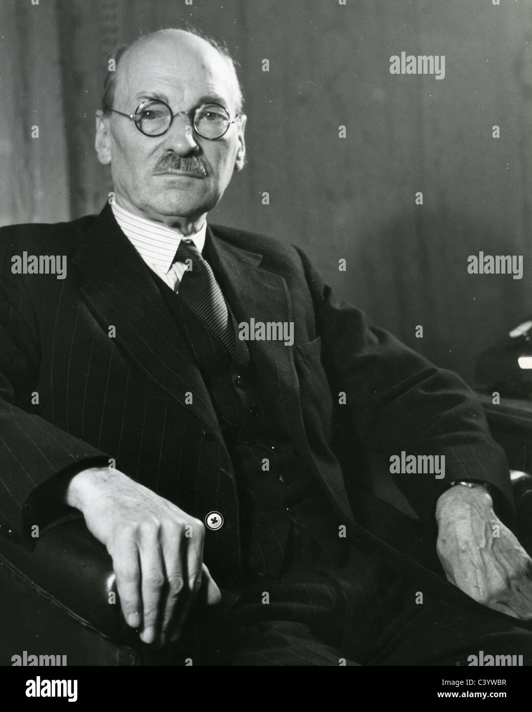 CLEMENT ATTLEE (1883-1967) come del partito laburista britannico del Primo Ministro nel 1946 Foto Stock