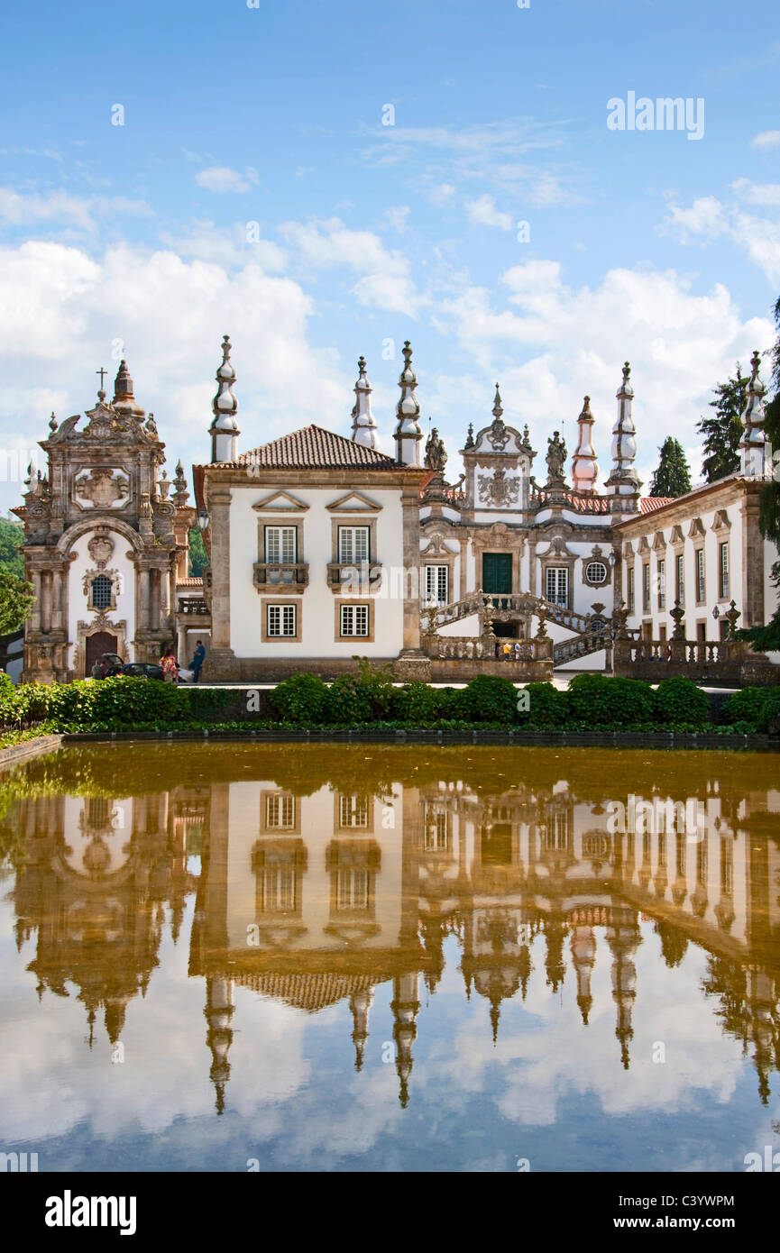 Il Portogallo, Europa, Mateus, Vila Real Palace, stagno, cultura Foto Stock