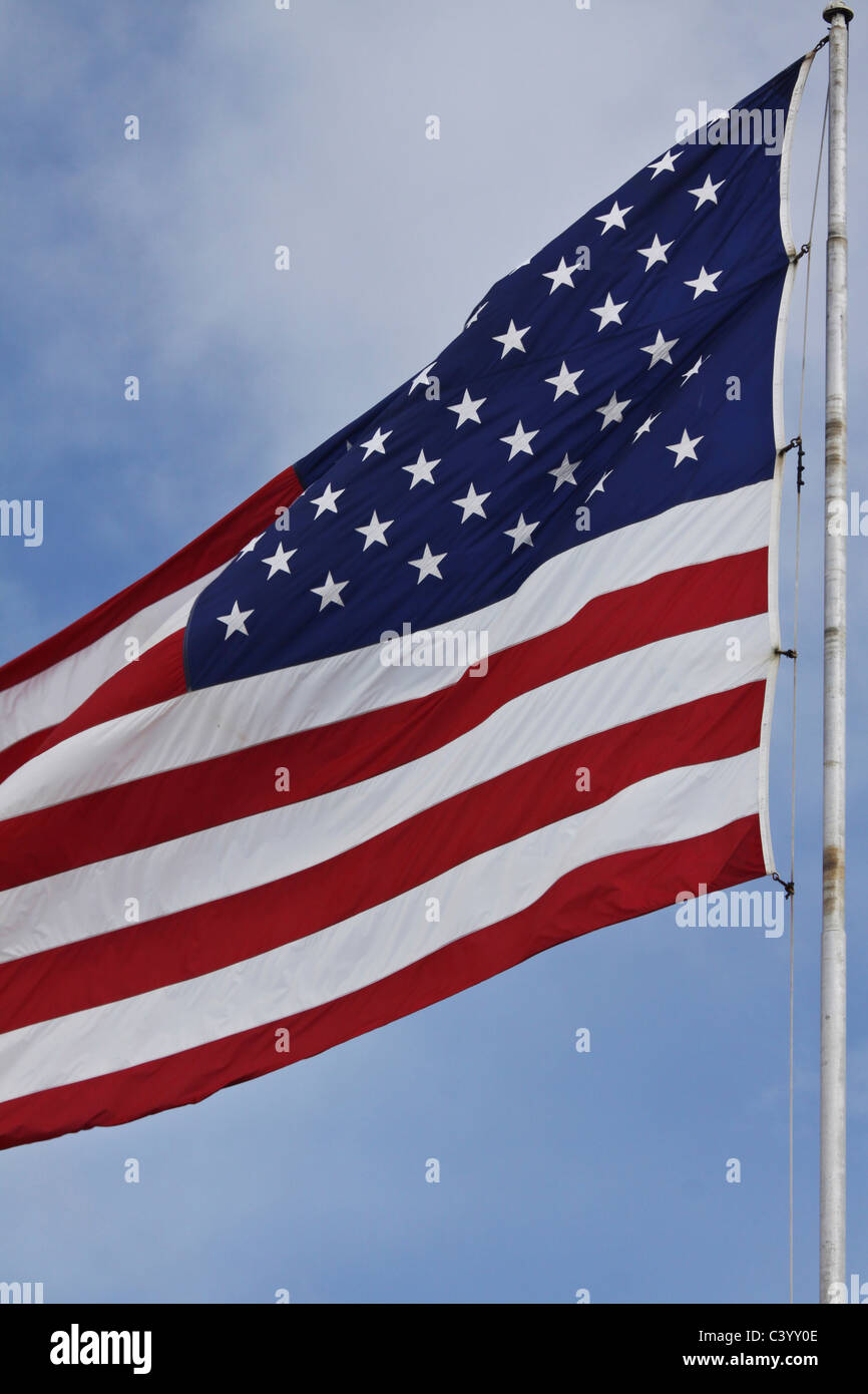 Verticale bandiera americana - Le Stelle e Strisce Foto stock - Alamy