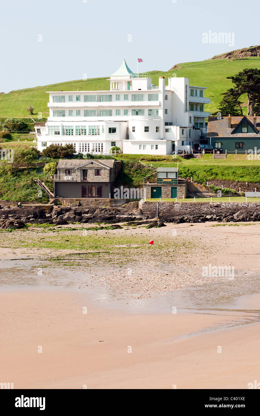 Burgh Island Hotel, Burgh Island, Bigbury, Devon, Gran Bretagna. Foto Stock