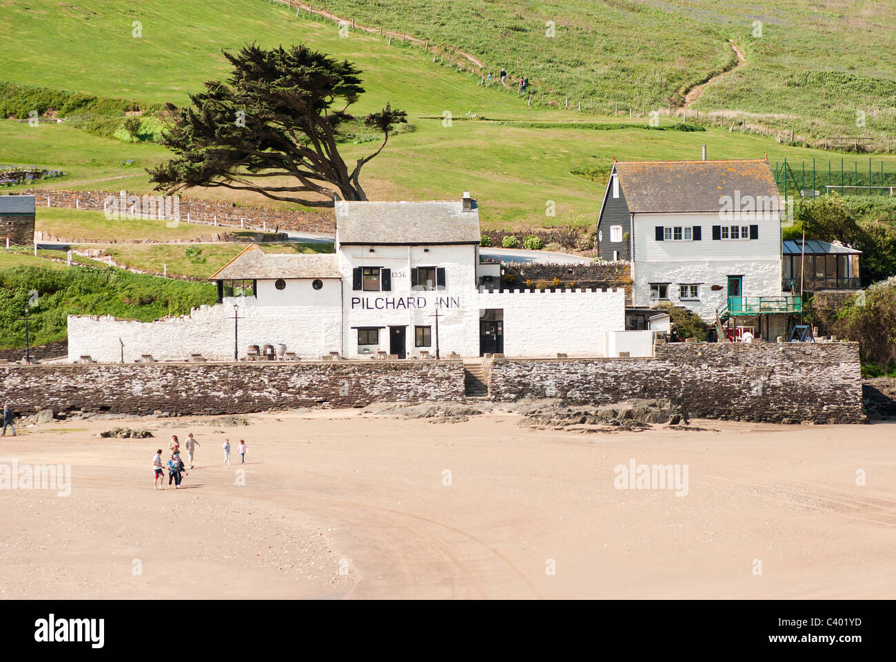 Sardine Inn su Burgh Island, Bigbury, Devon, Gran Bretagna Foto Stock