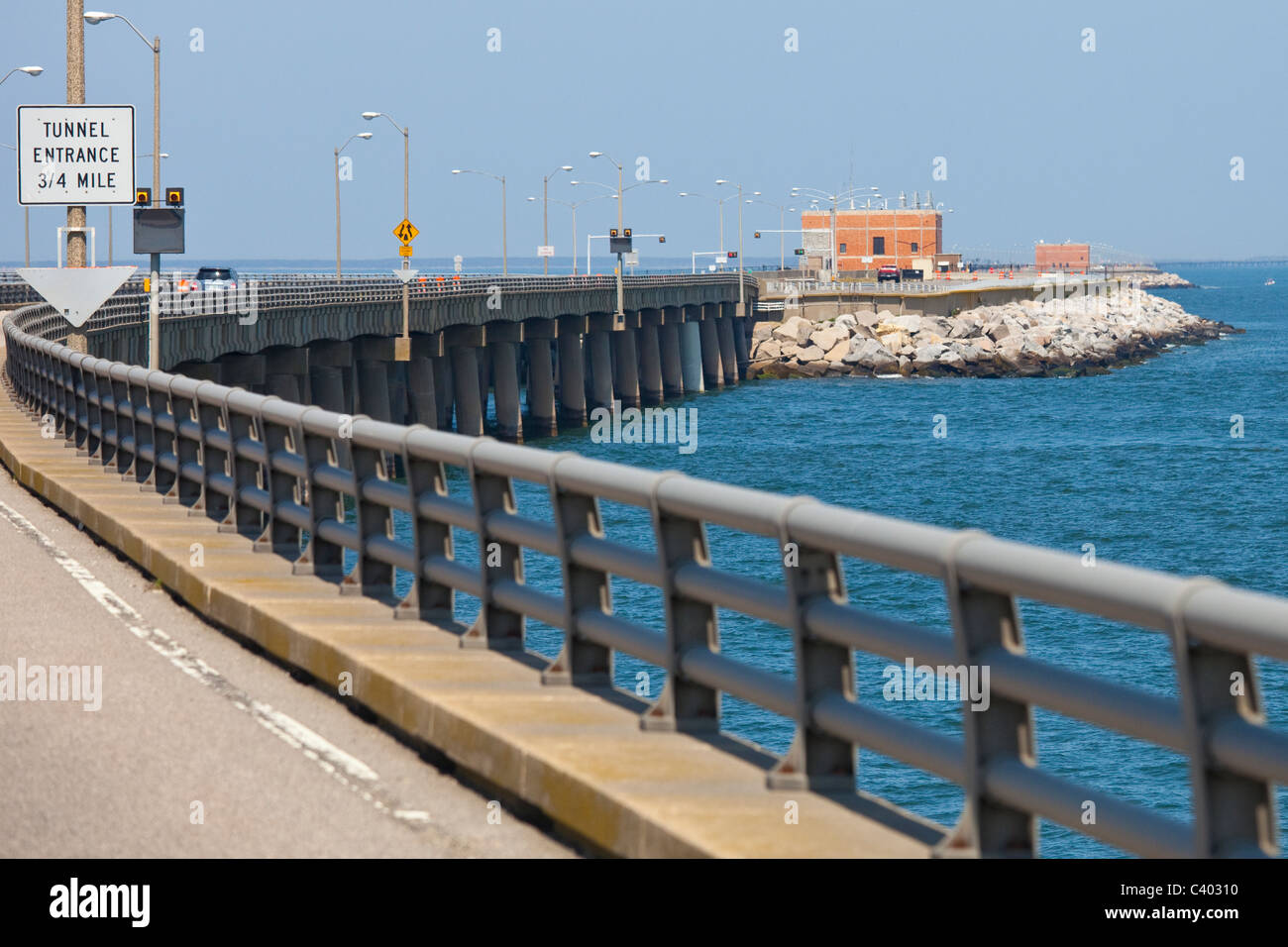 Chesapeake Bay Bridge e Tunnel, Virginia Foto Stock
