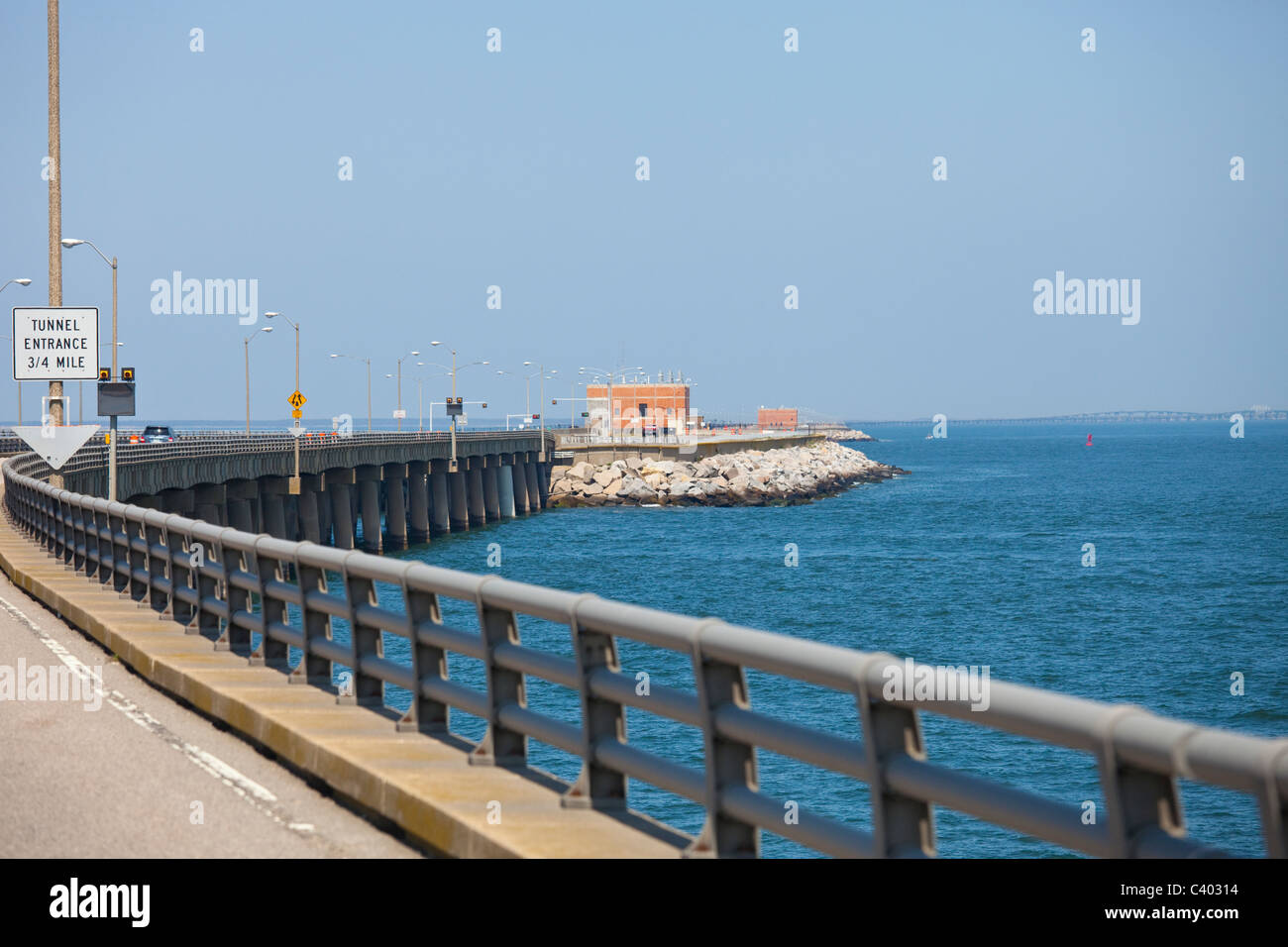 Chesapeake Bay Bridge e Tunnel, Virginia Foto Stock