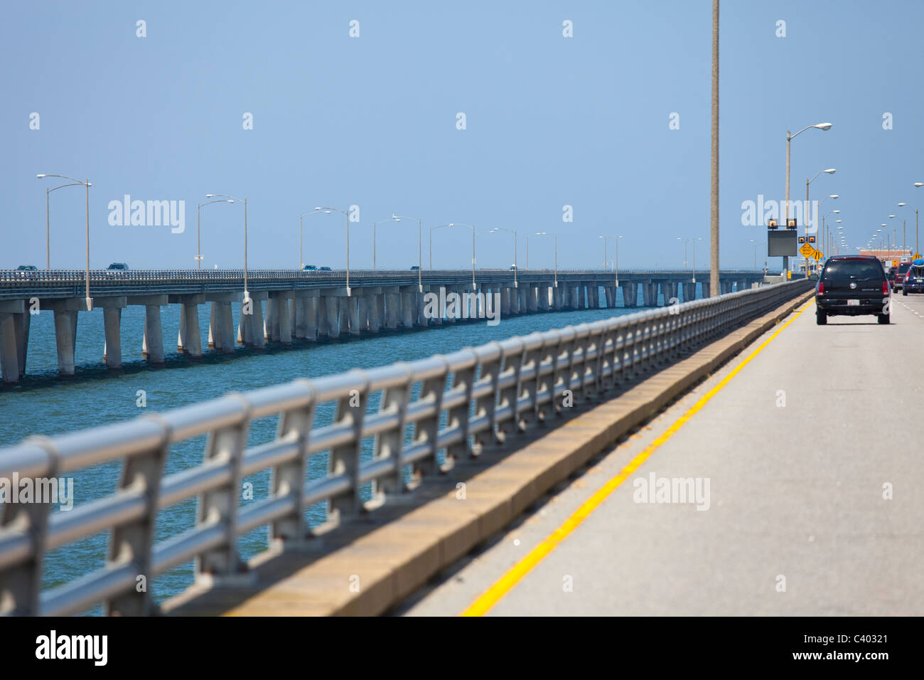 Chesapeake Bay Bridge Tunnel, Virginia Foto Stock