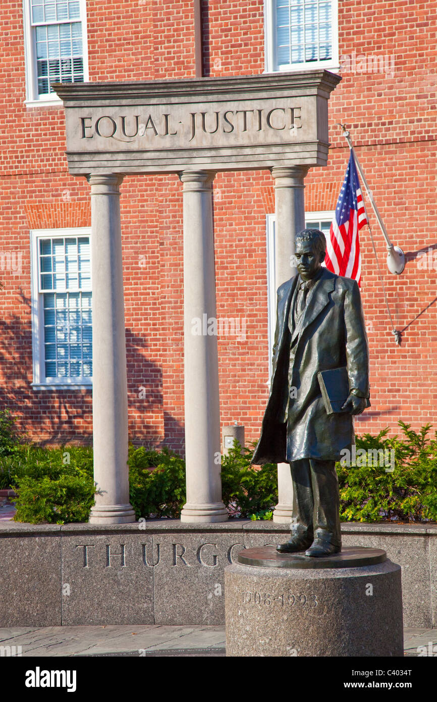 Thurgood Marshall statua, Annapolis, Maryland, Stati Uniti d'America Foto Stock