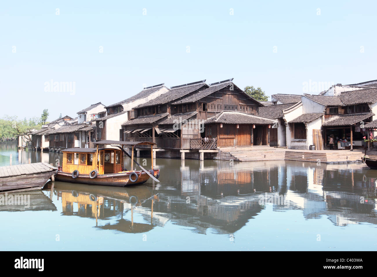 Il cinese antico borgo,Xizha, Jangsu, Cina. Foto Stock