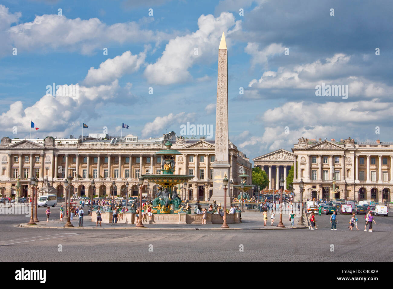 Francia, Europa, Parigi, Place de la Concorde, l'obelisco, turistico, luogo Foto Stock