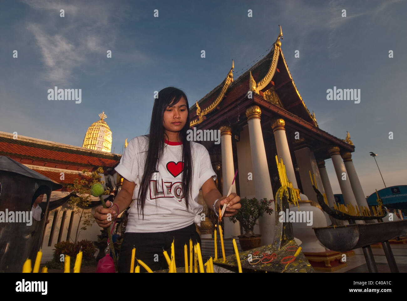 Il Wat Phra Si Rattana Mahathat (Wat Yai). Phitsanulokb. Thailandia - La casa di uno dei più importanti le immagini del Buddha nel Regno Foto Stock