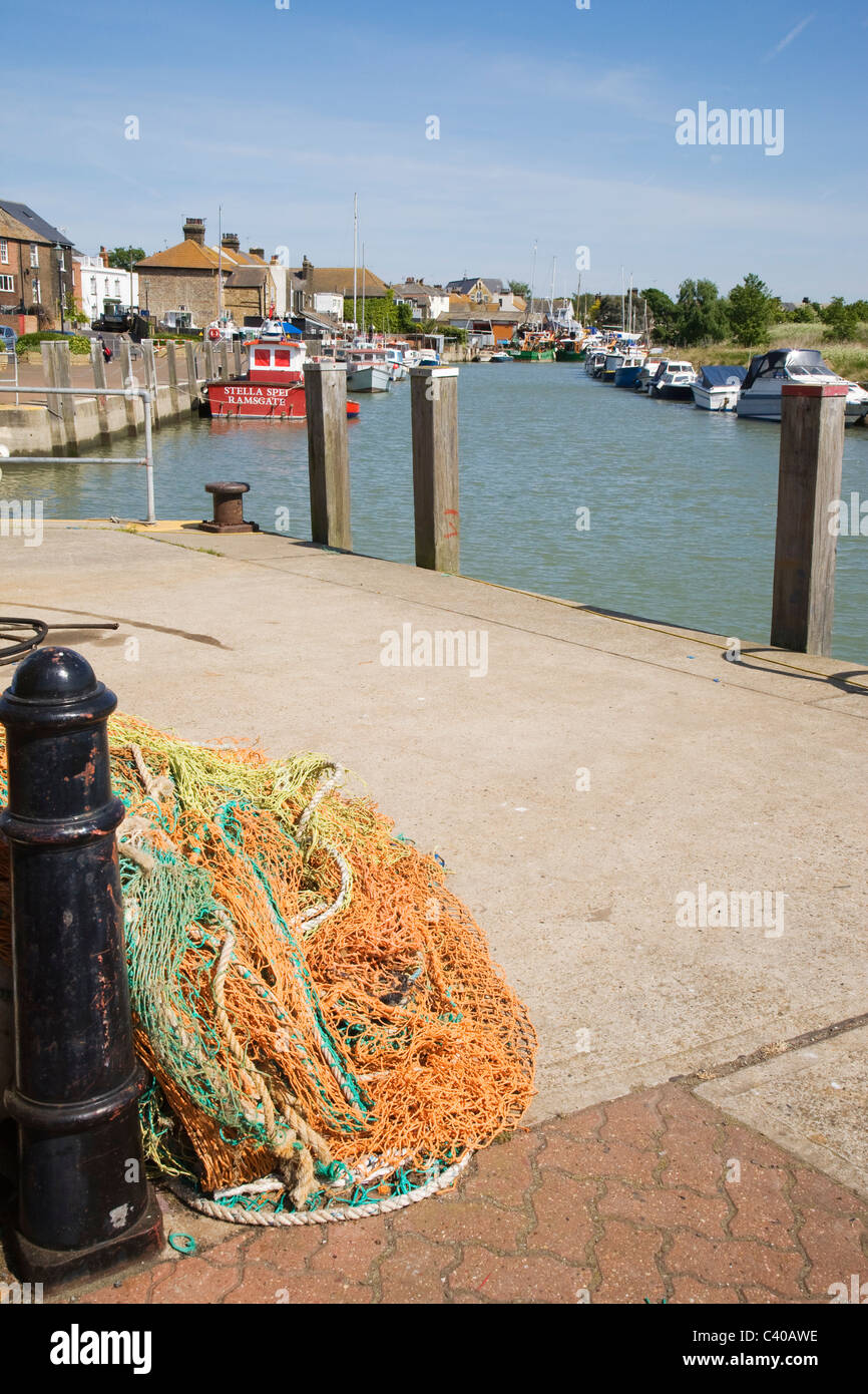 La banchina del porto Queenborough, Isle of Sheppey in Kent, Inghilterra. Foto Stock