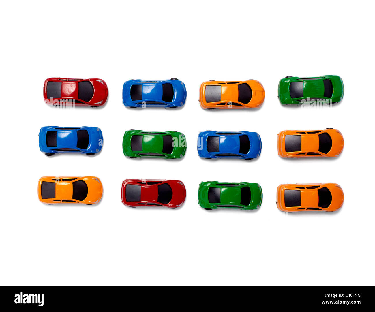 Close up di automobili giocattolo Foto Stock