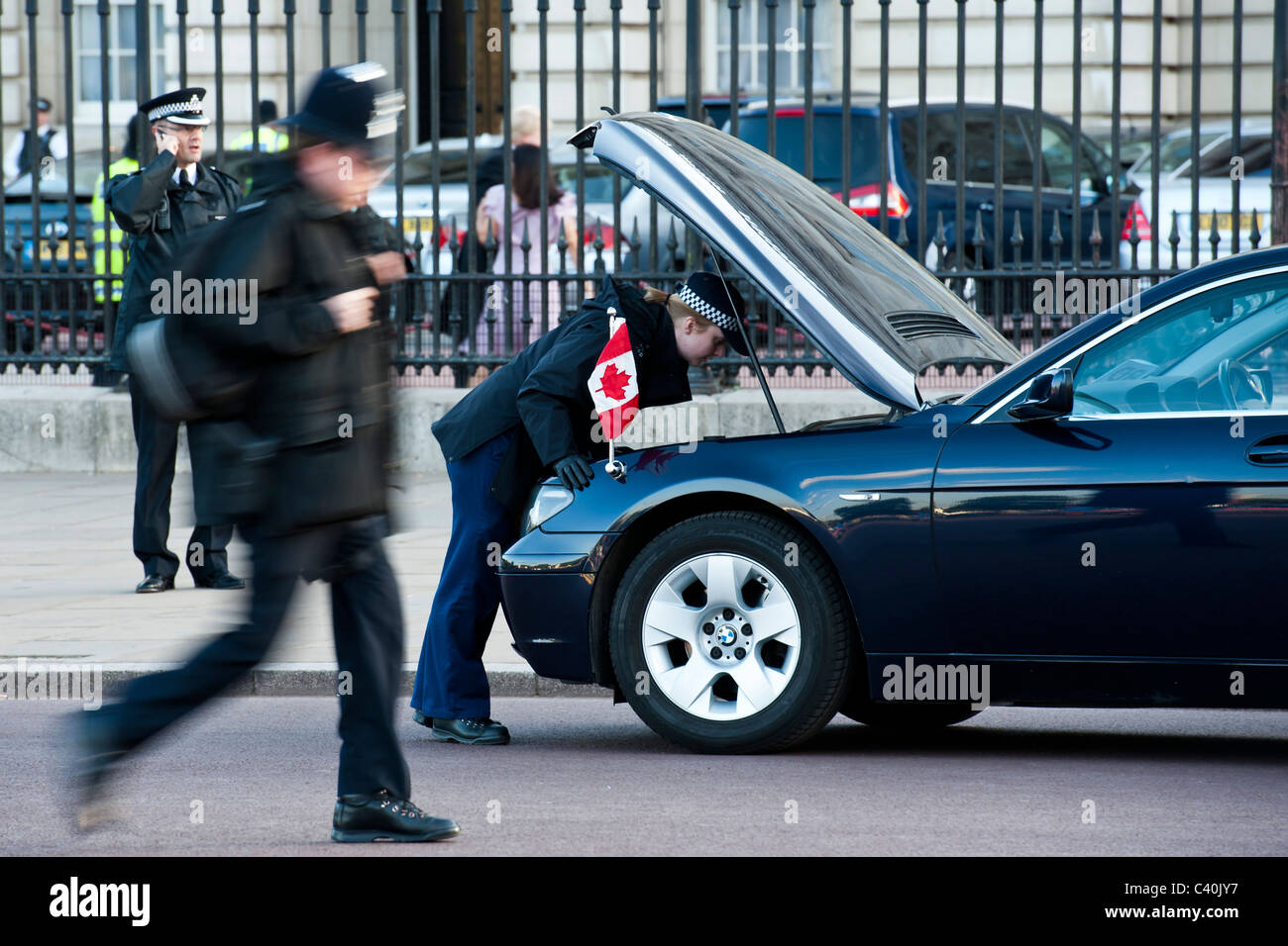 La visita di Stato del Presidente degli Stati Uniti Barack Obama per il Regno Unito è soddisfatta da celebrazioni e di elevata sicurezza e proteste a Londra, 24 maggio 2011 Foto Stock