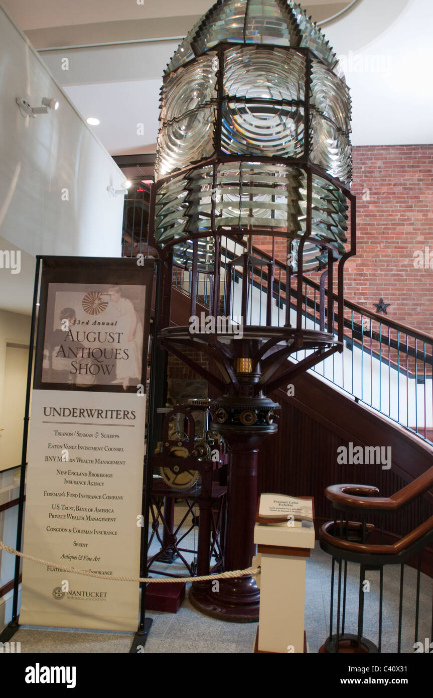 Una mostra nella Whaling Museum nella città di Nantucket. Foto Stock