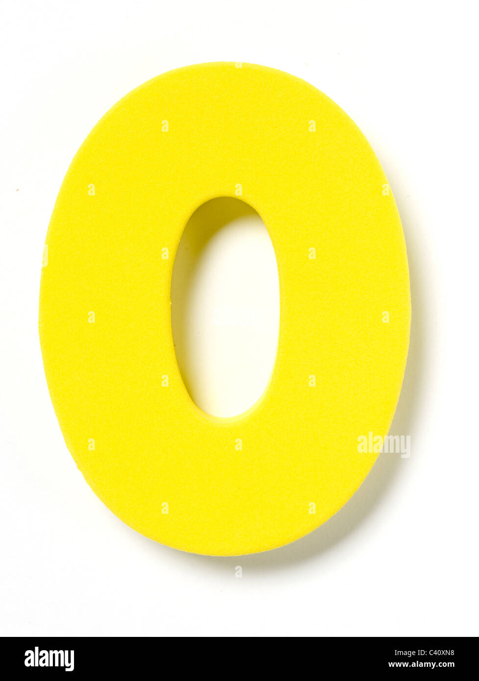 Schiuma numero zero 0 Foto Stock