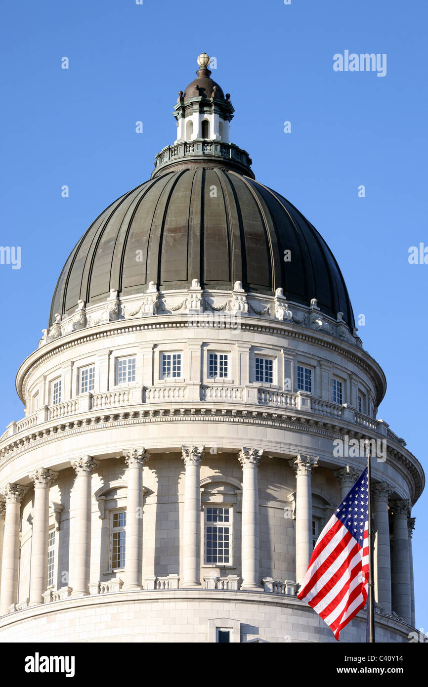 La Utah State Capital edificio sulla collina di capitale. Salt Lake City, Utah, Stati Uniti, America del Nord Foto Stock