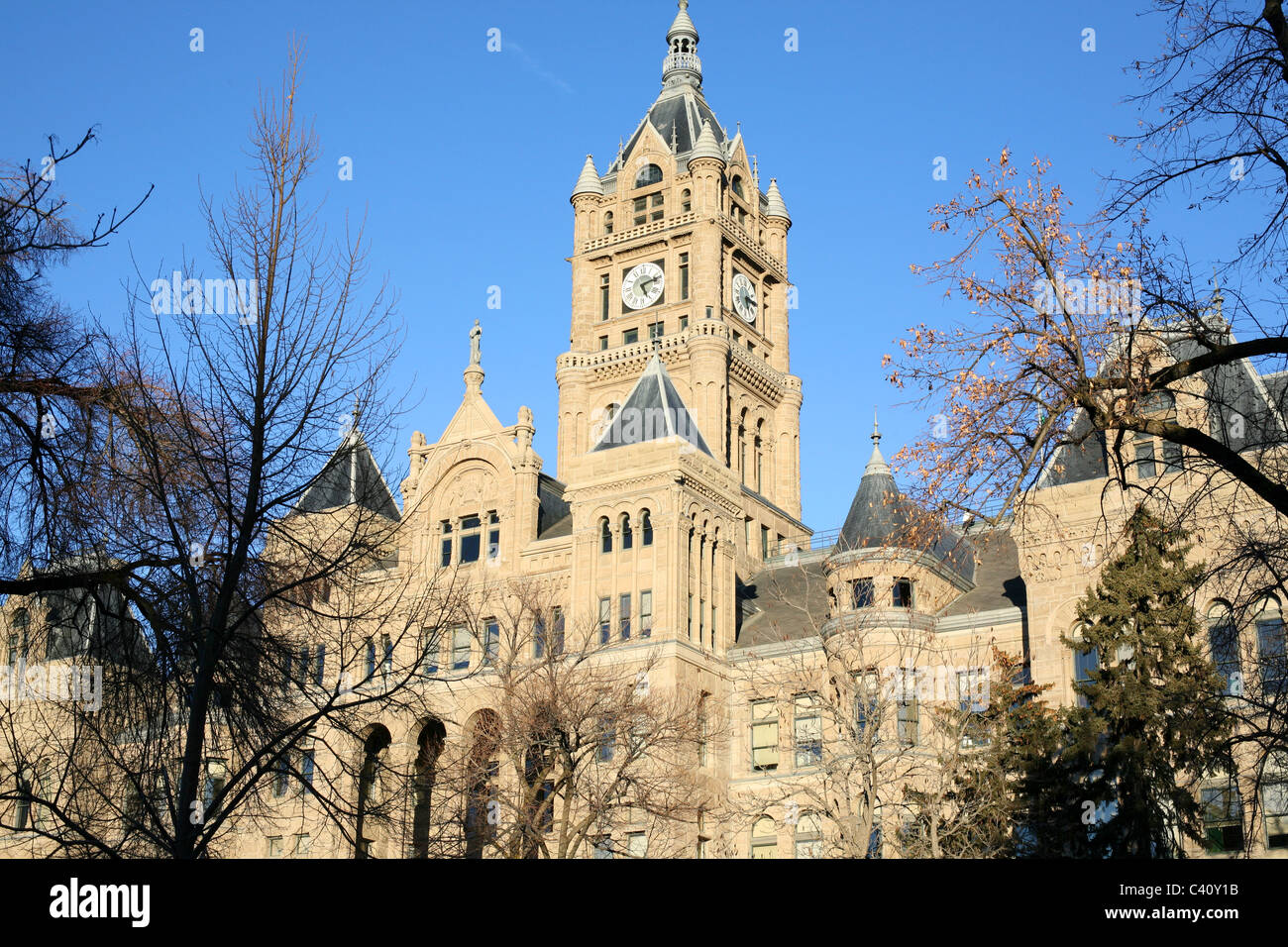 La città e il palazzo del Consiglio in Washington Square, ex capitale dello stato Foto Stock