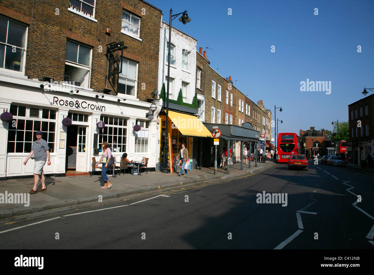 Highgate High Street, Highgate, London, Regno Unito Foto Stock